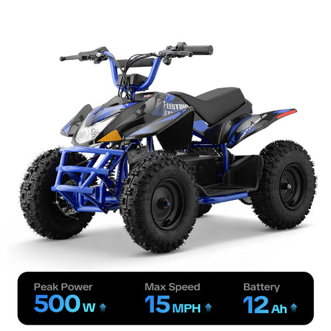 HoverHearts XW-A17 Electric ATV 500W 36V Four-wheeled Electric Motorcycle 10-15MPH Safety Speed