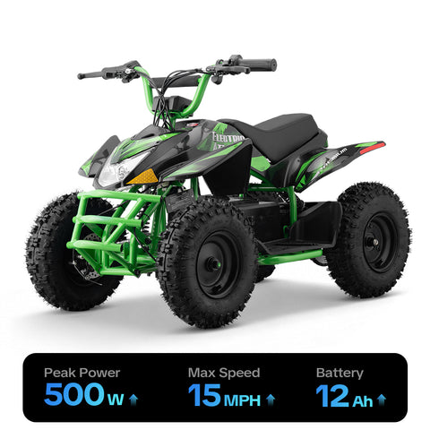 HoverHearts XW-A17 Electric ATV 500W 36V Four-wheeled Electric Motorcycle 10-15MPH Safety Speed