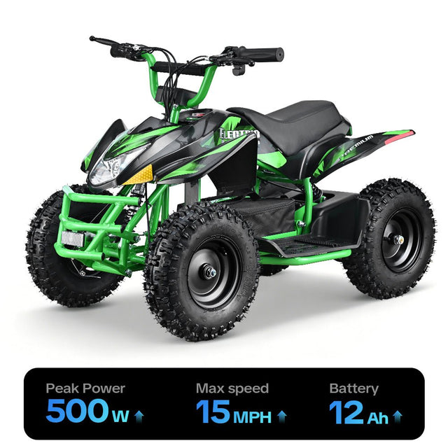 HoverHearts EA500-AN Electric ATV 500W 36V Four-wheeled Electric Motorcycle 10-15MPH Safety Speed - HoverHearts