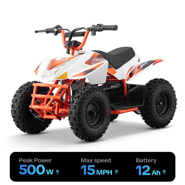 HoverHearts EA500-AN Electric ATV 500W 36V Four-wheeled Electric Motorcycle 10-15MPH Safety Speed - HoverHearts