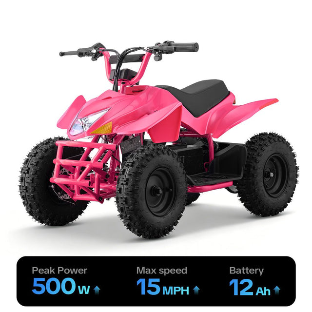 HoverHearts EA500-AN Electric ATV 500W 36V Four-wheeled Electric Motorcycle 10-15MPH Safety Speed - HoverHearts
