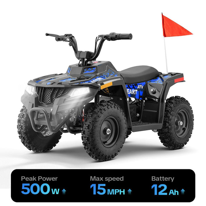 HoverHearts EA500-ER Electric ATV for Kids Teens 10-15MPH Safety Speed - HoverHearts