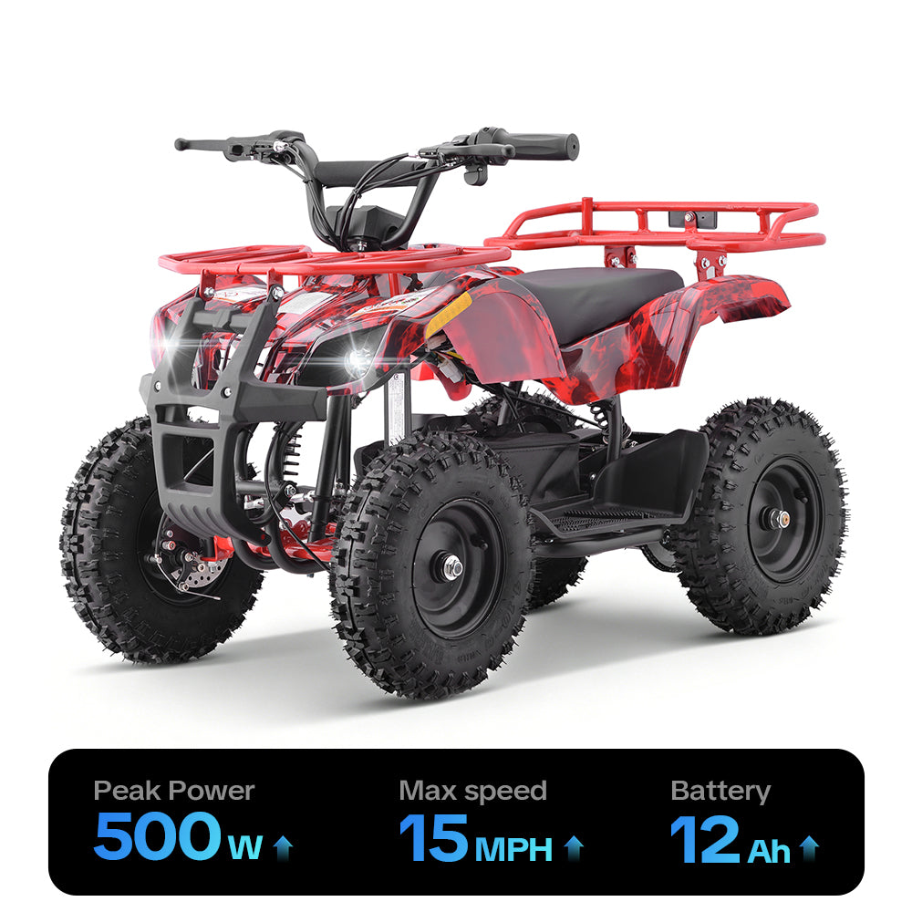 HoverHearts EA500-RA Off-road Electric Four-wheeled Motorcycle 500W 36V Powerful Electric ATV