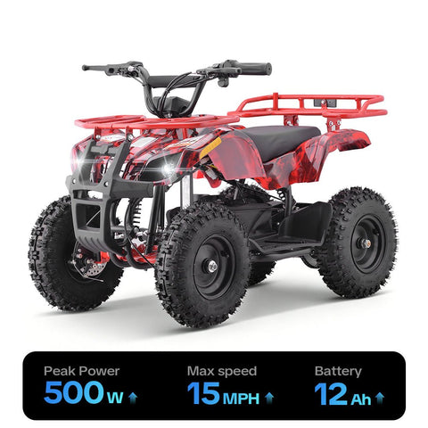 HoverHearts EA500-RA Off-road Electric Four-wheeled Motorcycle 500W 36V Powerful Electric ATV - HoverHearts