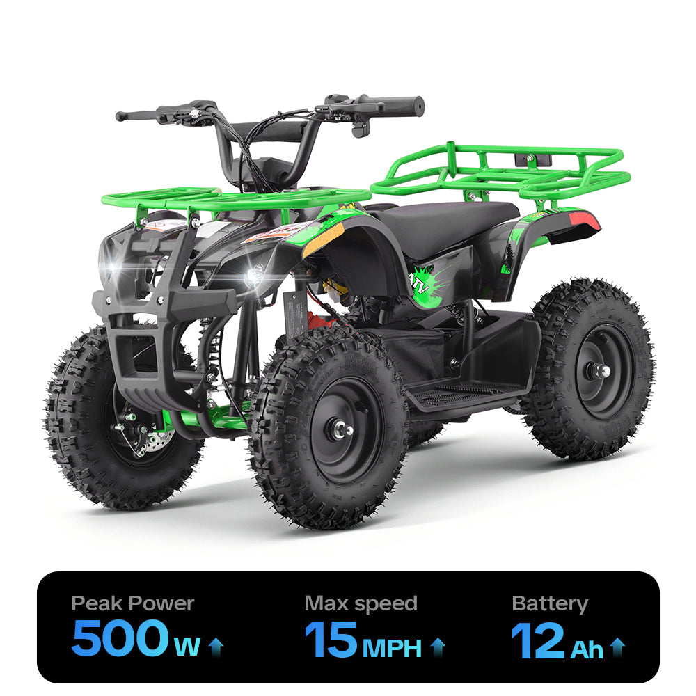 HoverHearts EA500-RA Off-road Electric Four-wheeled Motorcycle 500W 36V Powerful Electric ATV