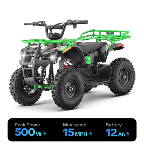 HoverHearts EA500-RA Off-road Electric Four-wheeled Motorcycle 500W 36V Powerful Electric ATV - HoverHearts