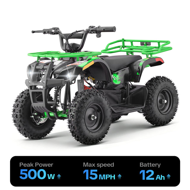 HoverHearts EA500-RA Off-road Electric Four-wheeled Motorcycle 500W 36V Powerful Electric ATV