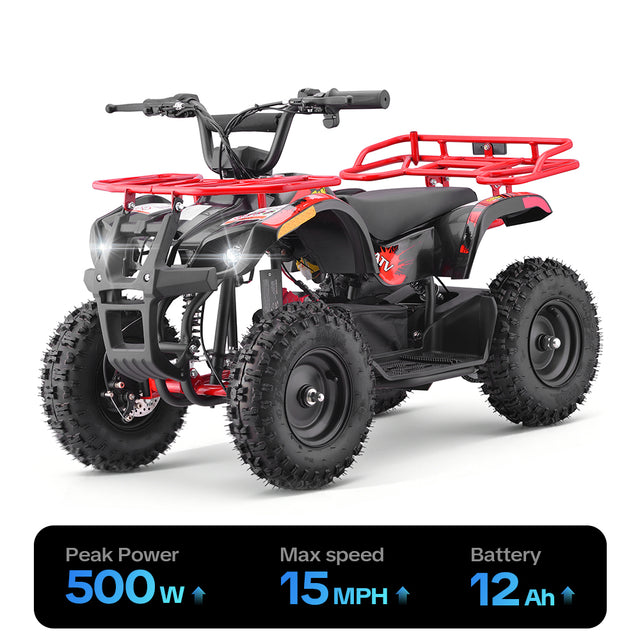 HoverHearts EA500-RA Off-road Electric Four-wheeled Motorcycle 500W 36V Powerful Electric ATV