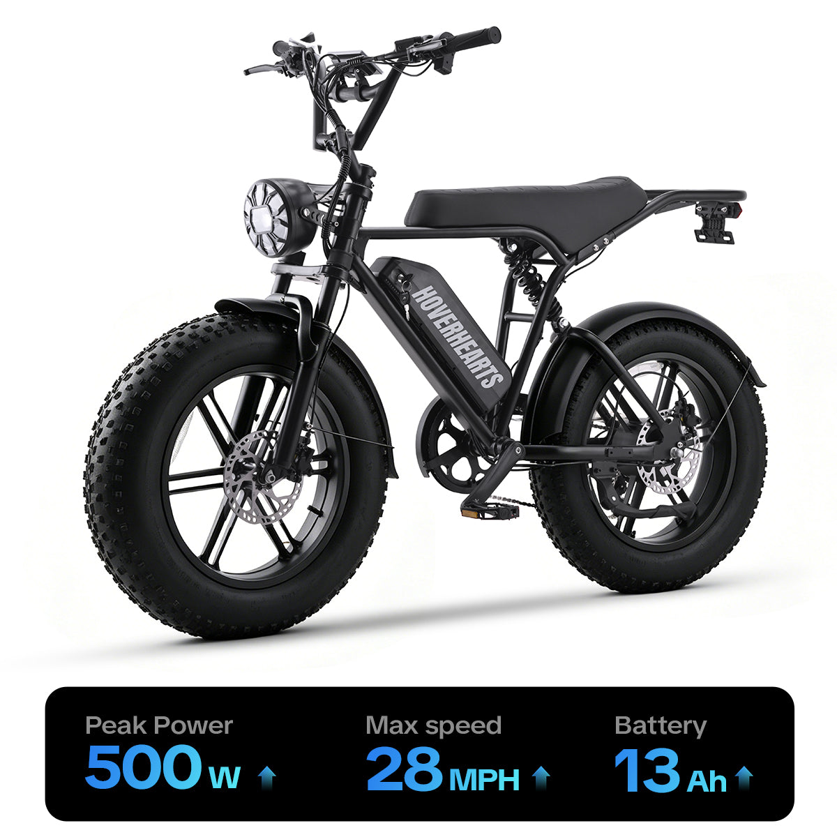 HoverHearts Eb-1 Electric Bike 7-Speed Transmission Top Speed 28MPH