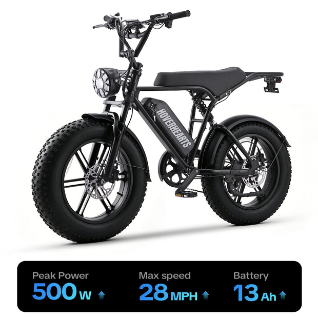 HoverHearts Eb-1 Electric Bike 7-Speed Transmission Top Speed 28MPH