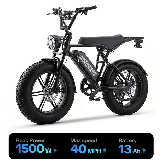 HoverHearts Eb-1 Electric Bike 7-Speed Transmission Top Speed 28MPH