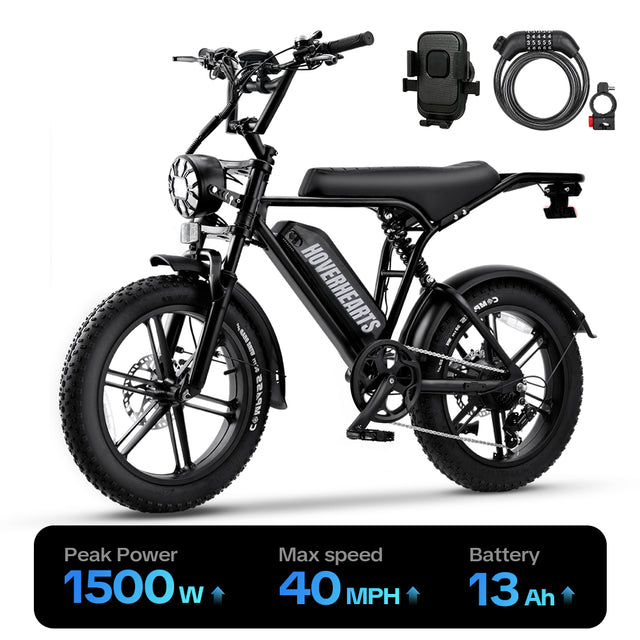 HoverHearts Eb-1 Electric Bike 7-Speed Transmission Top Speed 28MPH