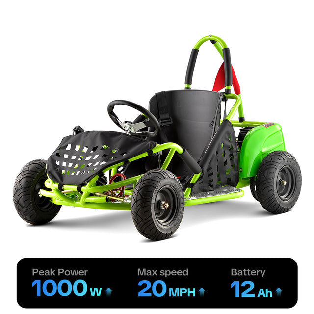 HoverHearts Electric Go Kart Parental Speed Control Top Speed 15.5 Mph
