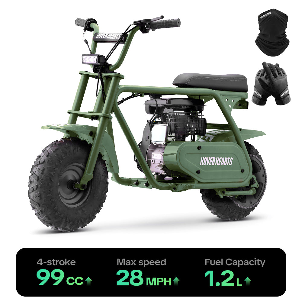 HoverHearts MB0001 Mini Bike 99CC 4-Stroke Gas Bike Max Speed 28MPH HoverHearts MB0001 Mini Bike 99CC 4-Stroke Gas Bike Max Speed 28MPH