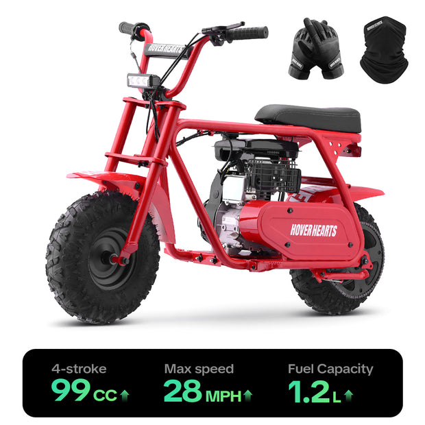 HoverHearts MB0001 Mini Bike 105CC 4-Stroke Gas Bike Max Speed 40 km/h