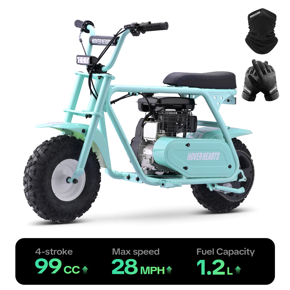 HoverHearts MB0001 Mini Bike 99CC 4-Stroke Gas Bike Max Speed 28MPH