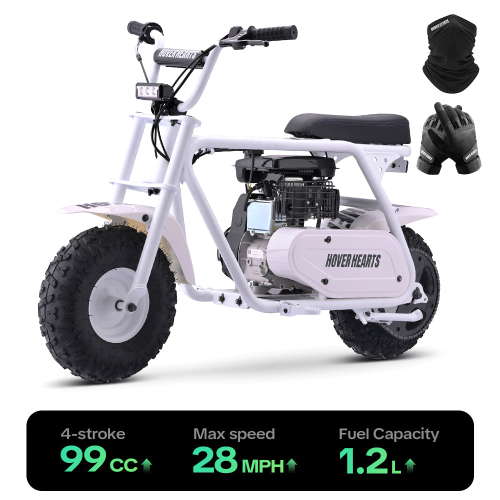 HoverHearts MB0001 Mini Bike 99CC 4-Stroke Gas Bike Max Speed 28MPH