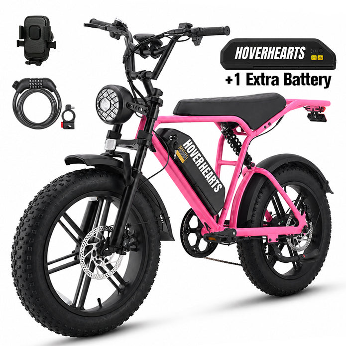 HoverHearts EB-1 Electric Bike 7-Speed Transmission Top Speed 28MPH