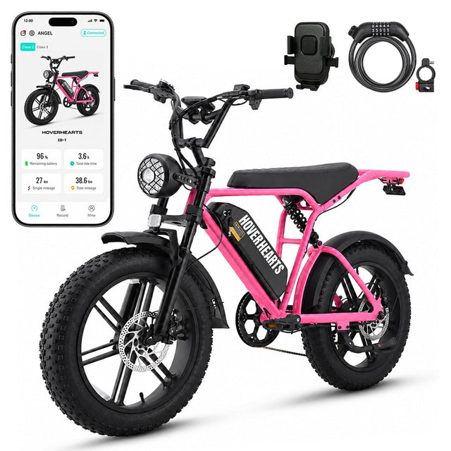 HoverHearts Eb-1 Electric Bike 7-Speed Transmission Top Speed 28MPH - HoverHearts