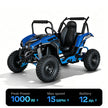 HoverHearts UTV 1000W 48V Battery Go-Kart, X-Large Steel Frame, Off-Road Tire, Full Suspension, Adjustable Speed, Electric 4 Wheeler with Parental Lock