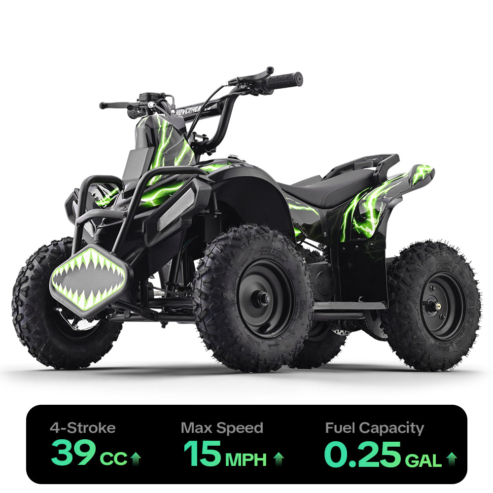 HoverHearts  XW-A01 4-Stroke 39CC 4-Stroke Gas Powered ATV For Kids 15 MPH Max Top Speed
