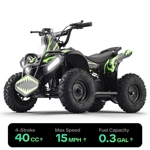 HoverHearts  XW-A01 40CC 4-Stroke Gas Powered ATV For Kids 15 MPH Max Top Speed