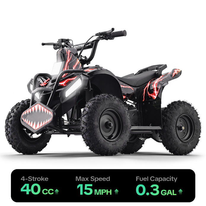 HoverHearts  XW-A01 40CC 4-Stroke Gas Powered ATV For Kids 15 MPH Max Top Speed