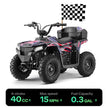 HoverHearts XW-A19 4 Wheeler Dirt Bike 4-Stroke 40CC Gas Powered ATV For Kids - CPSC Security Certification - HoverHearts