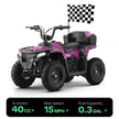 HoverHearts XW-A19 4 Wheeler Dirt Bike 4-Stroke 40CC Gas Powered ATV For Kids - CPSC Security Certification - HoverHearts