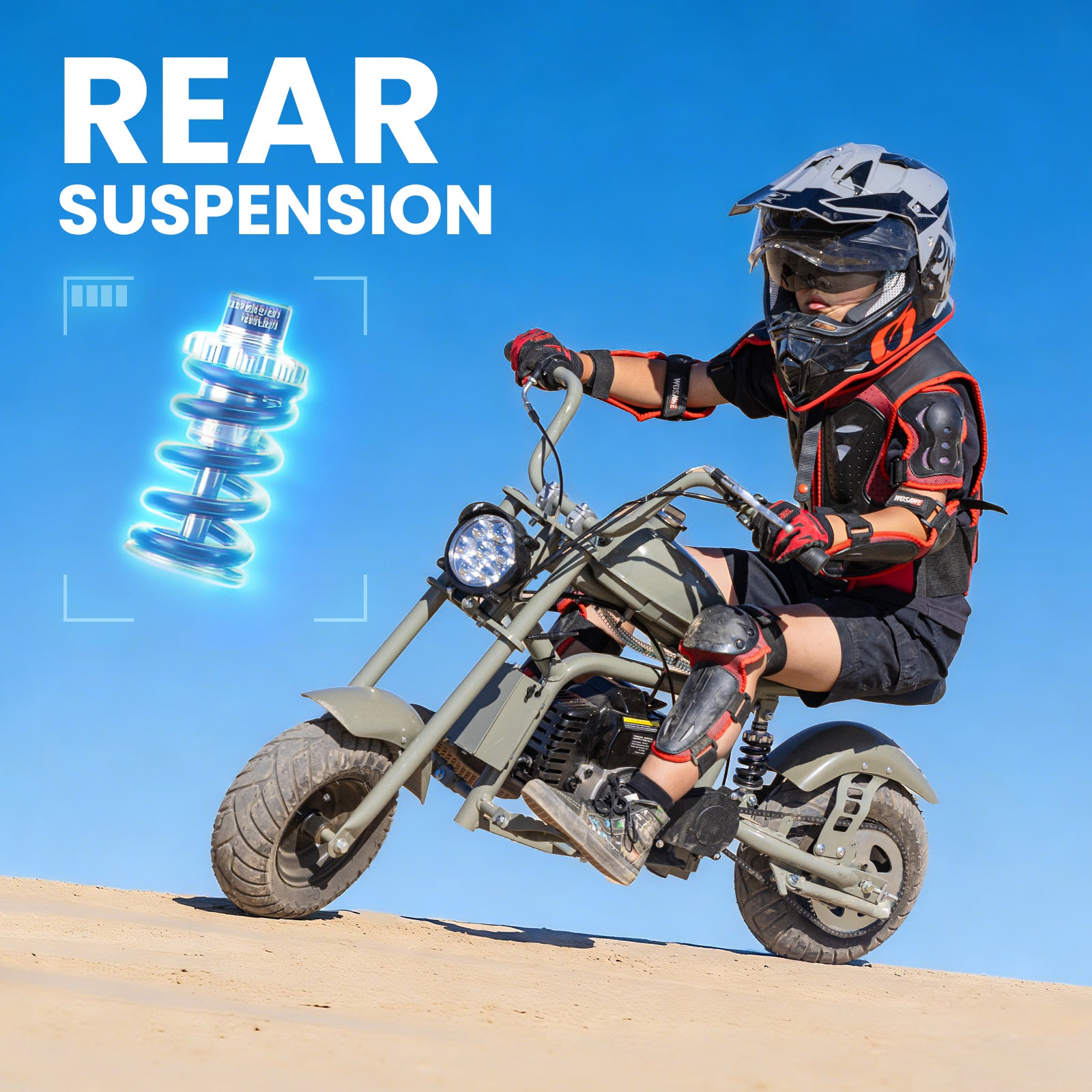 HoverHearts DB4S006 Mini Dirt Bike 39CC 4-Stroke Gas Bike EPA Approved