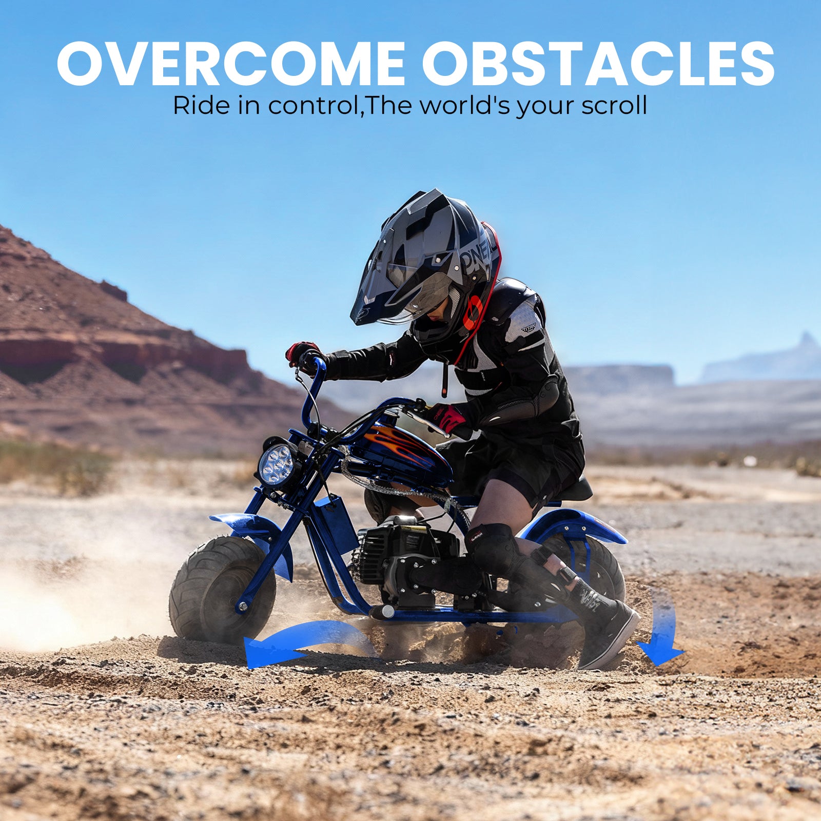 HoverHearts DB4S002 Mini Dirt Bike 39CC 4-Stroke Gas Bike EPA Approved