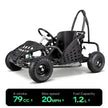 HoverHearts 79cc 1-Seater Gasoline Go-Kart, 4-Stroke 2.5HP, 13