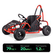 HoverHearts 79cc 1-Seater Gasoline Go-Kart, 4-Stroke 2.5HP, 13