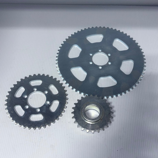 Sprocket Set 3pc For Gas Gokart