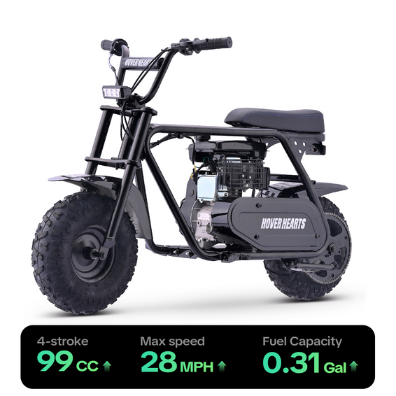 99 CC 4-Stroke, Speed up to 28mph, 25 miles range